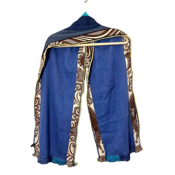 Emilio Pucci Scarf Wool Cashmere Silk Paisley Tapestry Multicolor - Picture 2 of 7